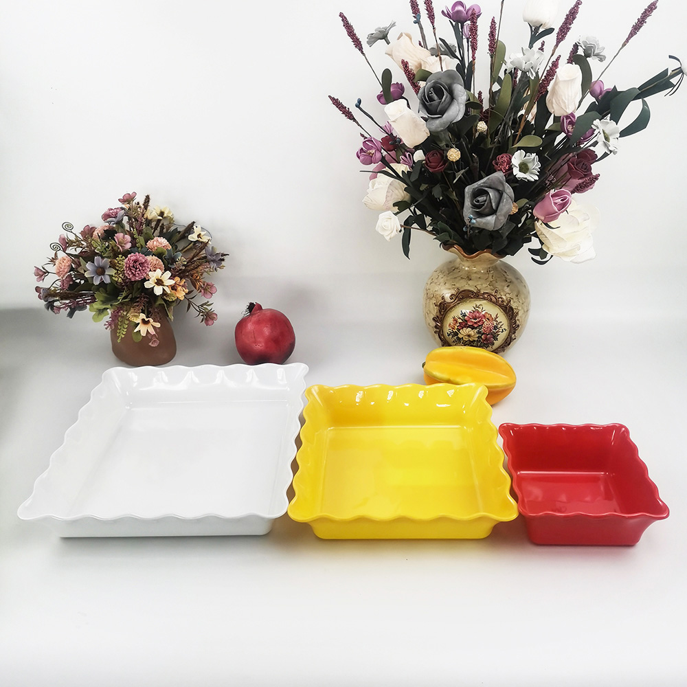 Quadratische Obstsalatschüssel mit einzigartigem Design für die Küche