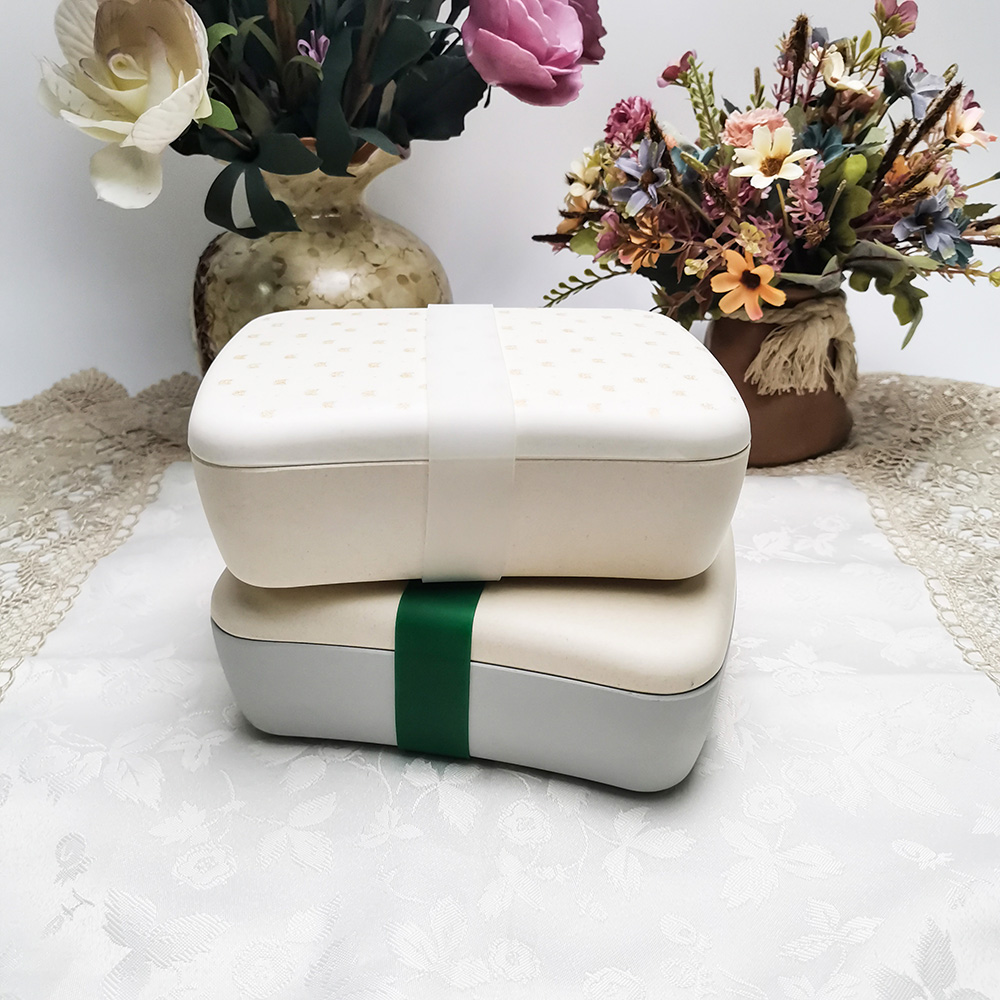 Umweltfreundliche, biologisch abbaubare quadratische Bento-Lunchbox in angepasster Farbe