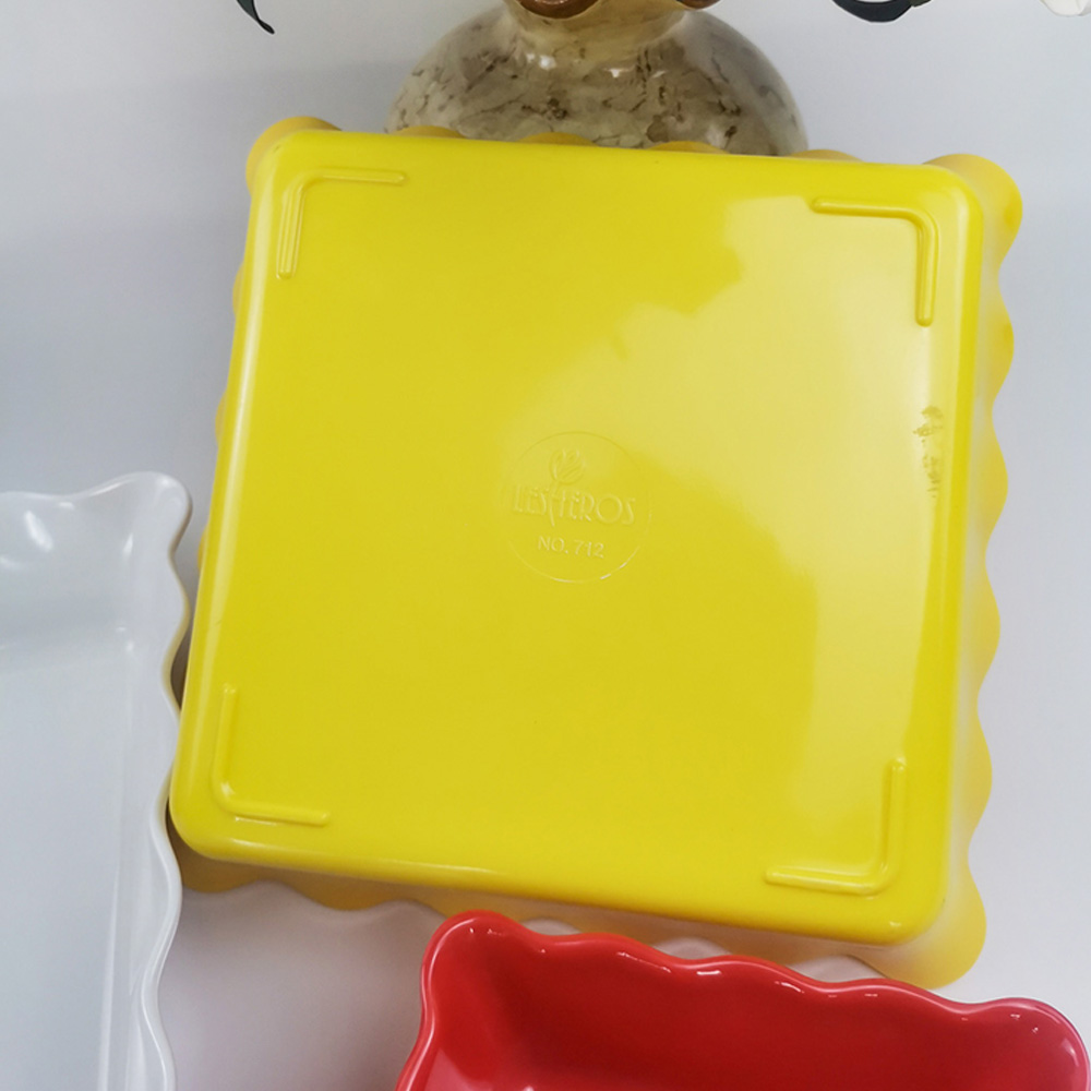 Quadratische Obstsalatschüssel mit einzigartigem Design für die Küche