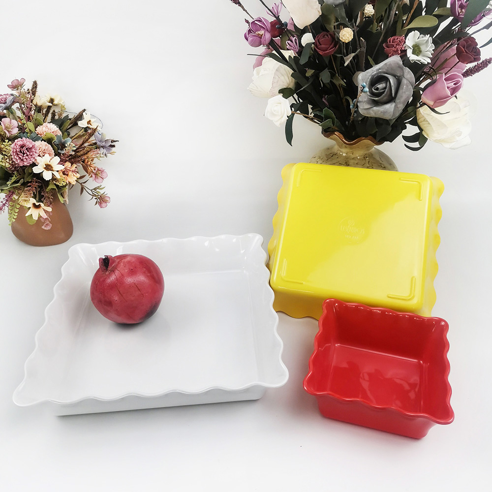 Quadratische Obstsalatschüssel mit einzigartigem Design für die Küche