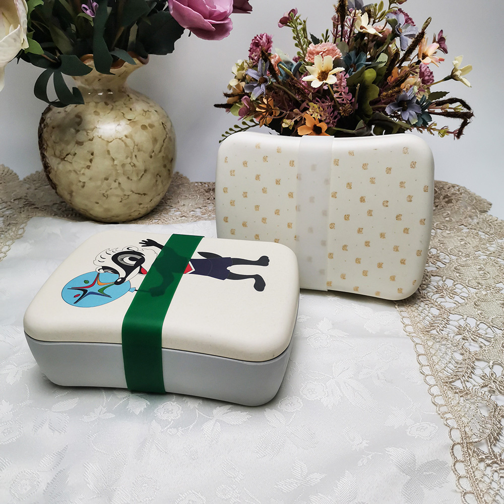 Umweltfreundliche, biologisch abbaubare quadratische Bento-Lunchbox in angepasster Farbe