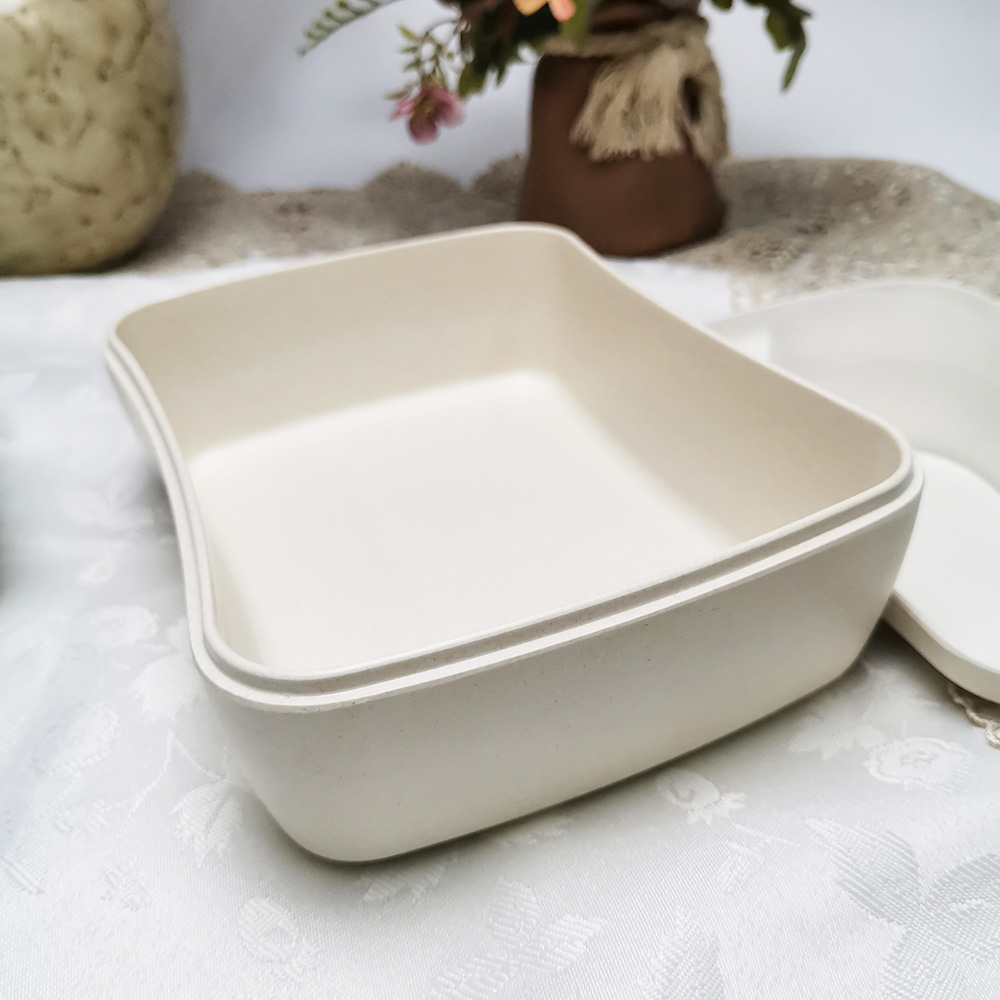 Umweltfreundliche, biologisch abbaubare quadratische Bento-Lunchbox in angepasster Farbe