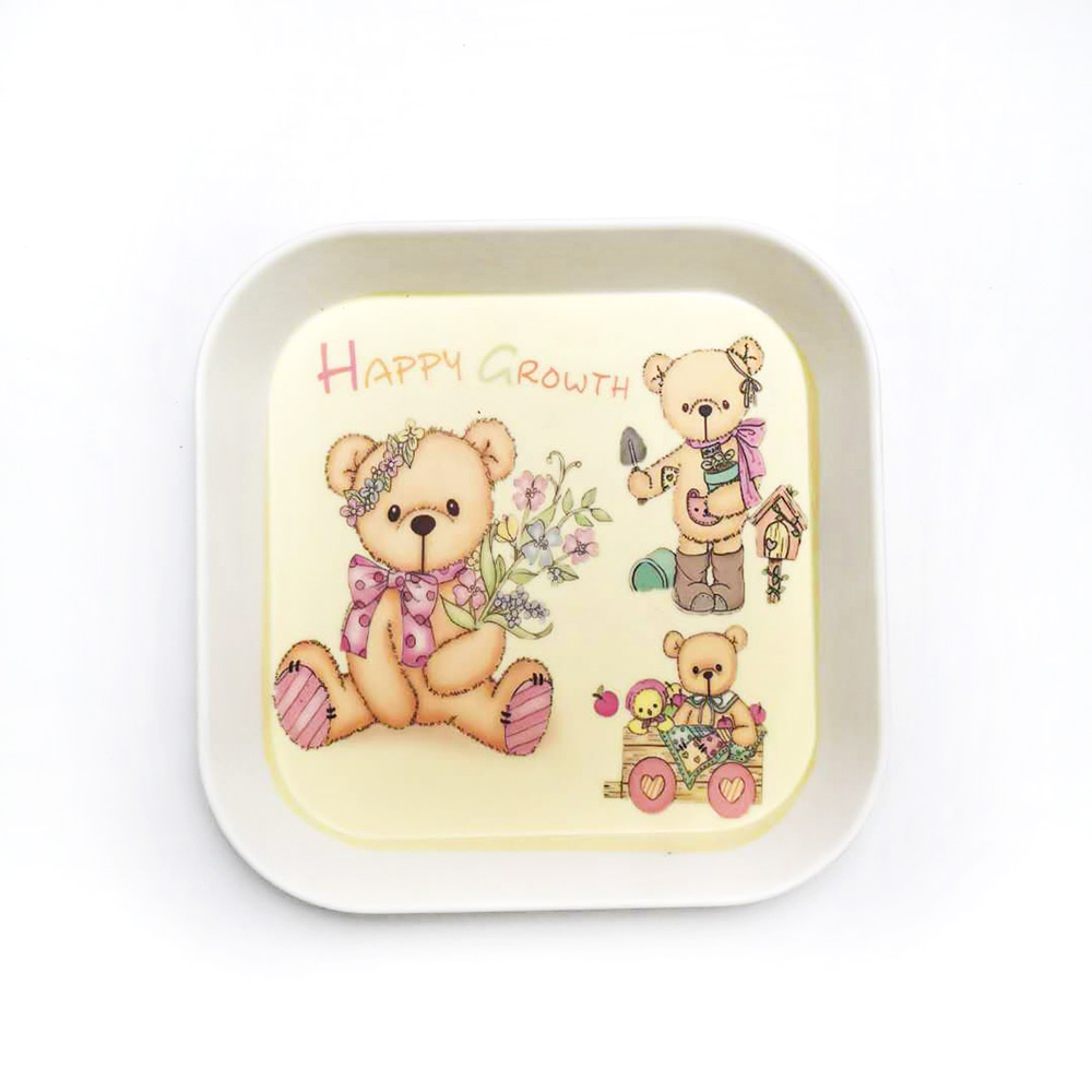 15,2 * 15,2 * 2 CM Benutzerdefinierte Mehrere Designs Nette Kinder Kleines Quadratisches Tablett